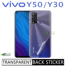 Clear Slim Carbon fibre Phone Transparent protective Mobile Back Sticker For Vivo Y50