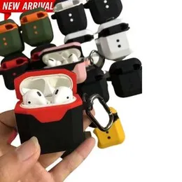 Silicone Shockproof Case for Airpods 1 / 2 With Carabiner