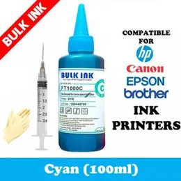 Printer Refill Ink Epson L130 ink Lexmark Ink Dye CISS ink Cyan 100ML For Epson ,Canon , HP, Brother Cartridge refill ink universal refill ink Inkjet