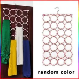 Multi use 28 Hole Ring Rope Scarf Wrap Shawl Storage Holder Hanger Tie Rack.