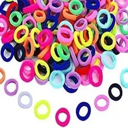 100 Pcs Girls Multi Color Small Hair Tie Band Hair Accessories Elastic Hair Bands Ponytail Holder Small Wool Bands