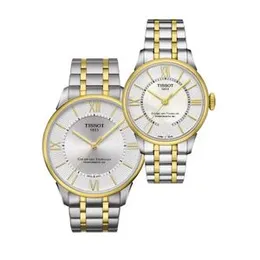 New couple Stainless Steel Two - Tone Analog quartz Chain Casual & fashion Watch for Men & women