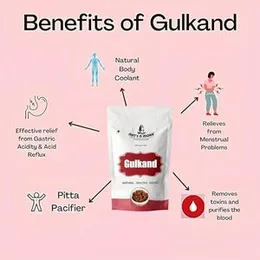 NUT'S N MOR Gulkand Natural Rose Petal Jam | Sun-Cooked Pure Rose Petal Jam with No Artificial Flavors (200gm)