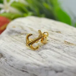 Gold Plated Master Gold Anchor Pendant Medium Size For Women