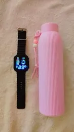 special offer Glass Water Bottle & LED Unisex watches new premium combo pack