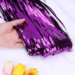 Birthday Purple Foil Curtain Fringe Party Backdrops Balloon