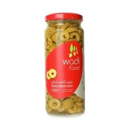 Wadi Food Sliced Green Olives – 340g | Ready-to-Use Premium Quality Olives for Salads, Pizzas & Cooking