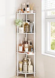 Telescopic Shower Shelf Corner Wall Bathroom Shelf No Drilling 4 Shelves