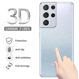 Carbon Fiber Screen Protector 3D Back Skin Ultra Thin Protective Film Back Sticker For Samsung Galaxy S21