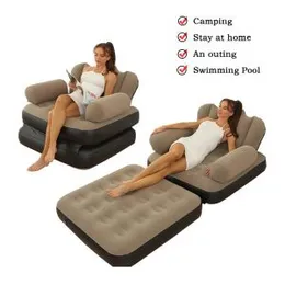 Inflatable Bed Outdoor Sofa For Travel Lounge Chairs Adult Furniture Portable Inflatable Chair Equipped With Air Matress