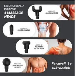 Massage Gun, Professional Handheld Deep Tissue Massage Gun for Athletes, 6 Adjustable Speed Percussion Massage Rechargeable Body Muscle Massager with