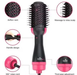 1000W Hair Dryer Hot Air Brush Styler and Volumizer Hair Straightener Curler Comb Roller One Step Electric