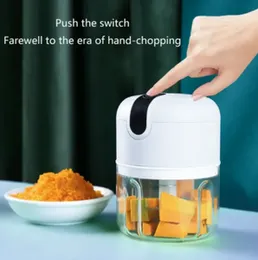 Electric Mini Food Chopper 250ml – USB Rechargeable Portable Food Processor with 3 Sharp Blades for Meat, Garlic, Ginger & Spices