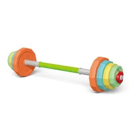 Kids Toy Colorful Sport Training Gym Add Water Weightliftings Plastic Barbell (0398)