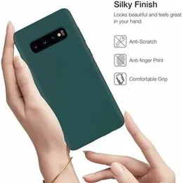 SAMSUNG GALAXY S10 PLUS Soft matte liquid silicone Case Back Cover for Samsung galaxy S10 plus - Green