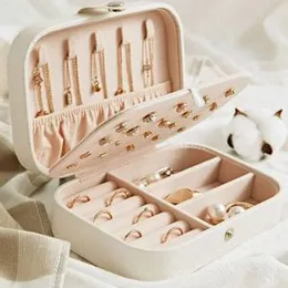 Mini Jewellery Box Organizer,Faux Leather Travel Jewelry Storage Case,Small Portable Jewelry Box for Rings,Earring,Necklaces Jewelry Organiser for Gir