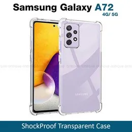 Thickballoon Shockproof Transparent Back Cover for Samsung A72 4G