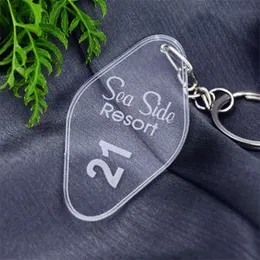 Personalized hotel key tag, Keychain with your logo and room numbers for hotel.