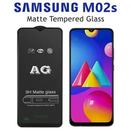 Samsung Galaxy M02s Stylish Full Cover Matte Texture MTB tempered Glass Protector Frosted Glass for Samsung Galaxy M02s
