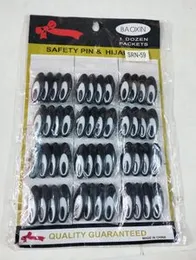 48pcs Muslim Hijab Pins Color Black and White Safety Pins Clips Ladies
