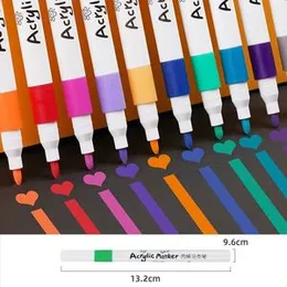 2.1 M Colors Acrylic Markers Pen Set Paint Art Marker Soft Tip Pen for Children Stone Paint Ceramic Glass Wood Fabric Painting