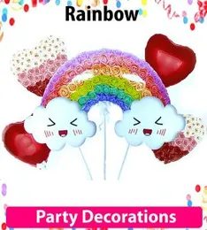 Foil Rainbow Balloons Rainbow Birthday Party Decorating