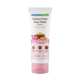 Mamaearth Multani Mitti Face Wash with Multani Mitti & Bulgarian Rose For Oil Control & Acne – 100 ml