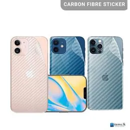 Carbon Fibre back stickerFor iPhone 12 Series Mobile Phone Back Skin Rear Protective Sticker For iPhone 12 / 12 Mini / 12 Pro / 12 Pro Max