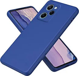 Redmi 12 soft matte liquid silicone Case Back Cover for Redmi 12 - Blue