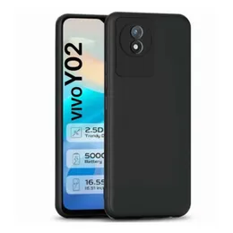 2 MM Silicone Anti Fungal Camera protection Slimfit Case Back cover for VIVO Y02