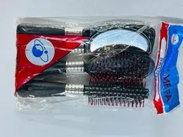 Hair Brush Hand Mirror Hair Band & Comb Set Of 5 pcs