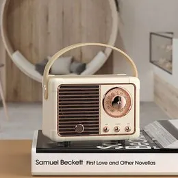 2023 Hot Creative Retro Radio Style Wireless Speaker Small Mini Subwoofer Speaker