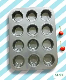 12 Cup Cupcake Pan Muffin Tray Cupcake Mold Muffin Pan Carbon Steel Baking Pan Non Stick Bakeware Biscuit Pan Microwave Cake