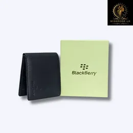 Genuine Leather Slim Trifold Wallets For Men Blackberry