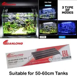 Quanlong QL-50B For 50-60cm Tanks 12W Aquarium Fish Tank LED Ultra Thin Stents Lamp Panel Light LED Lamp Box