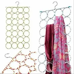 Shawl clothes hanging ring holder 28 holes scarf rack