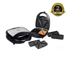 Clear ST25 800W Sandwich & Waffle Maker with Indicator Light