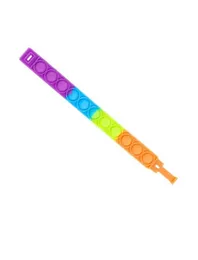 Push Pop Bubble Pop It Fidget Toy Bracelet Rainbow