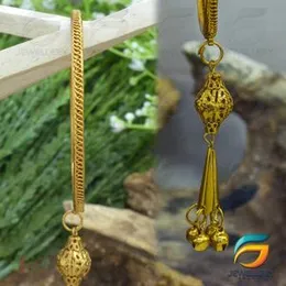 Gold plated Bangles Dull Gold Stylish Sparkling Hanging Bangle Set For Women.