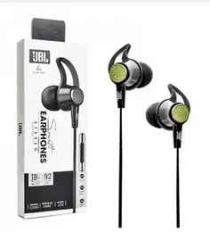 JBL JB-92 3.5mm Wired Headset – In-Ear Stereo Earphones with Built-In Mic