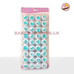 Push Easy Alphabet Cutters – Uppercase With Numbers | A–Z + 1–9 | Fondant & Cookie Tools