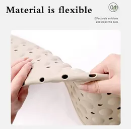 Non Slip Bath Mat With Drain Holes Heavy Duty Anti Mould Soft Bathtub Mat For Bathroom And Shower Floors
