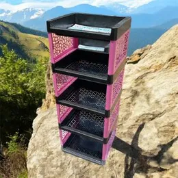 Plastic Book Rack Multi purpose plastic 5 layer book rack storage rack book shelf