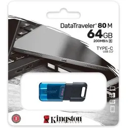 Kingston DataTraveler 80 M 64GB USB-C Flash Drive | USB 3.2 Gen 1 (5 Years Warranty)