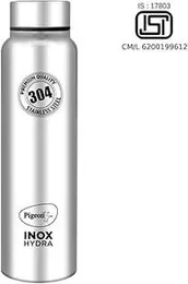 Pigeon Inox Hydra Plus Stainless Steel Drinking Water Bottle – 900 ml (Silver)