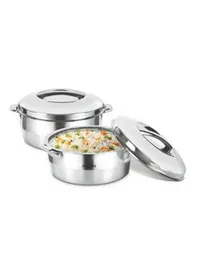 Best Silver Stainless Steel Hot Pot Casserole 3 pcs Set 1000,1500,2500ml