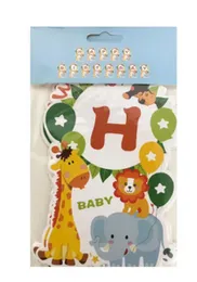 Jungle Safari Animals Theme Happy Birthday Letter Banner for Birthday Decorations, Parties - Wild Safari Animals Theme