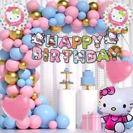 Birthday Decoration Hello Kitty Balloon set With Banner Hello Kitty Theme Full Set