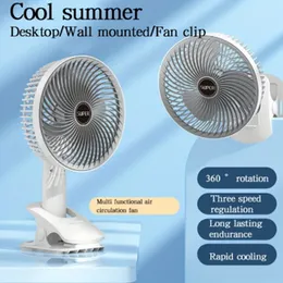 Clip-On Portable Adjustable Mini USB Battery-Operated Desk Fan