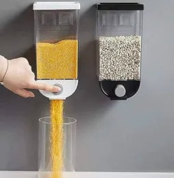 1500ml Transparent Body Eco-Friendly Wall Mounted Grain Storage Box